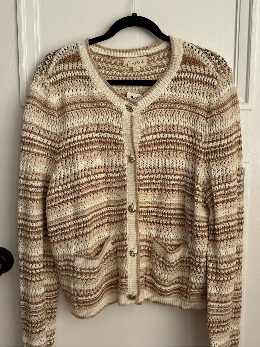 Marled knit cardigan